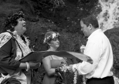 Kathy And Jeff Oahu Waterfall Vow Renewal