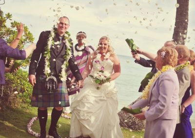 Flower Shower At Kahala Beach, Oahu