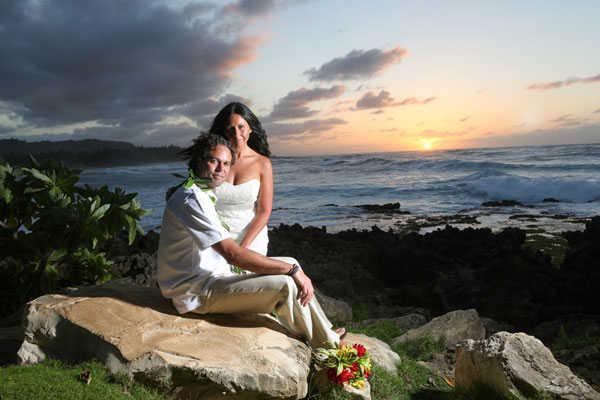 Heart Of Hawaii Beach Wedding