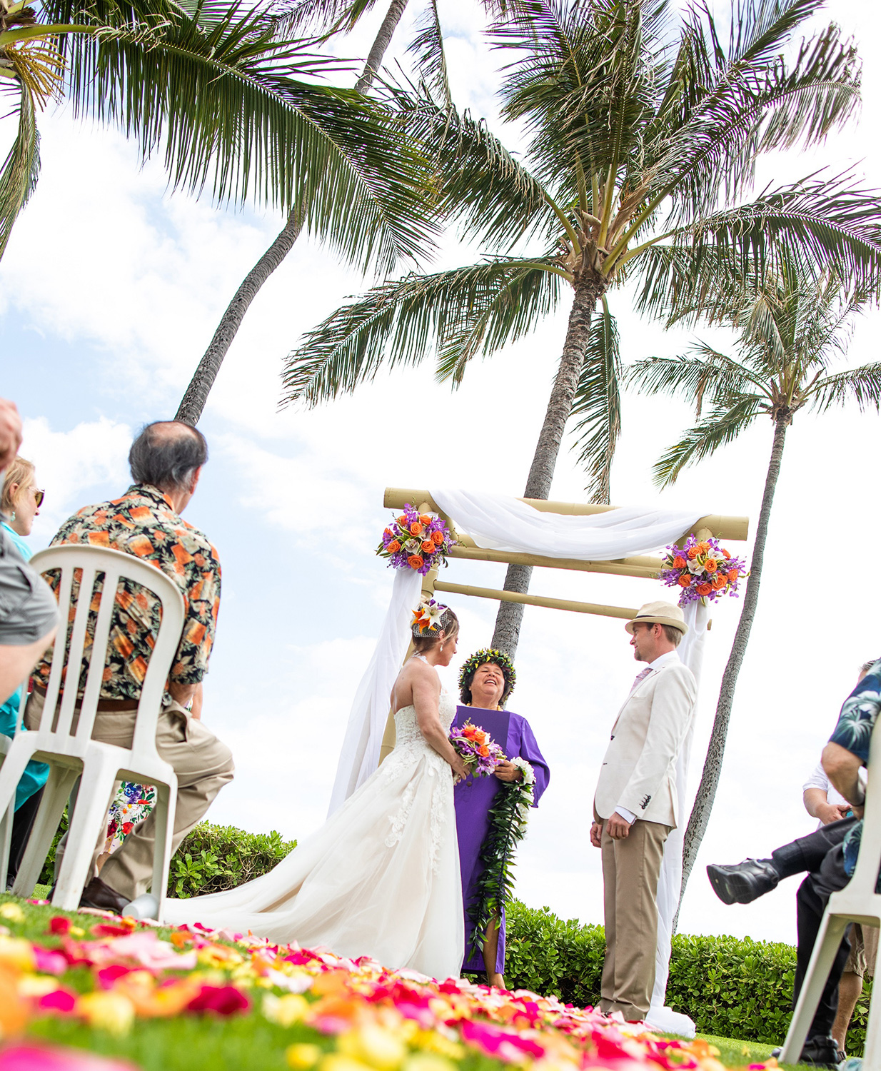 Paradise Cove Wedding Luau Reception A Rainbow In Paradise