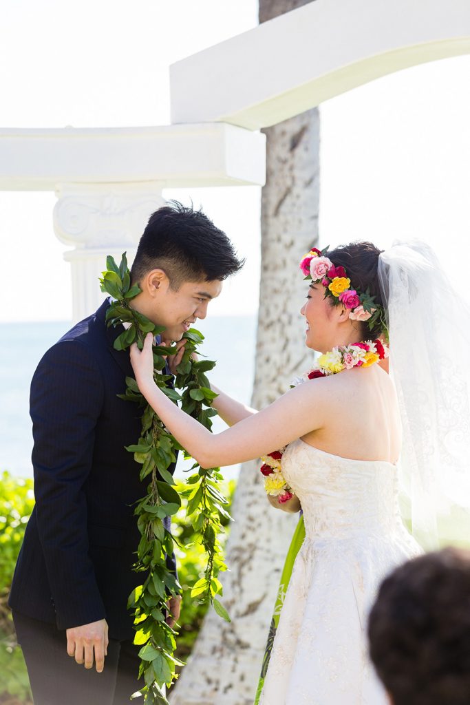 Wedding Ceremony Lei Exchange