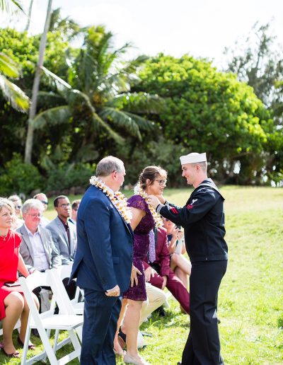 Nicole & Tim Wedding Hawaiian Lei Presentation