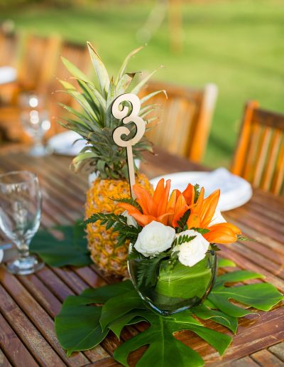 Nicole & Tim Wedding Tropical Center Piece