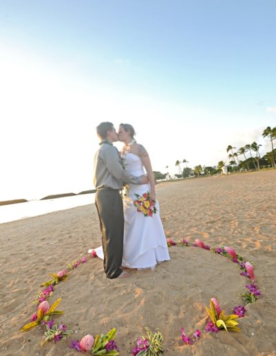 Oahu Beach Wedding With Floral Circle