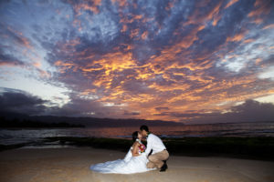 Hawaii Beach Sunset Wedding
