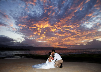 Hawaii Beach Sunset Wedding